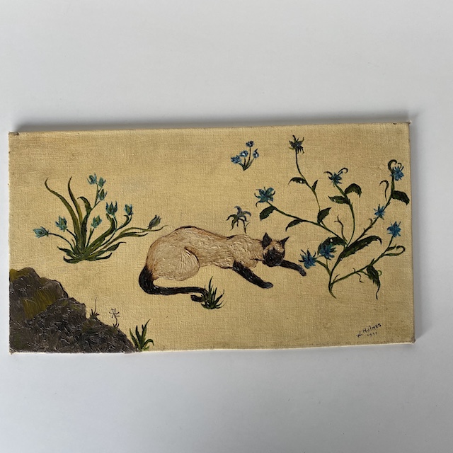 ARTWORK, Siamese Cat Painting on Art Board